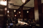 Patrons order drinks and food at the Redwood Room on Wednesday, January in San Francisco, Calif. The Redwood Room at the Clift Hotel reopened after a 4-month renovation.